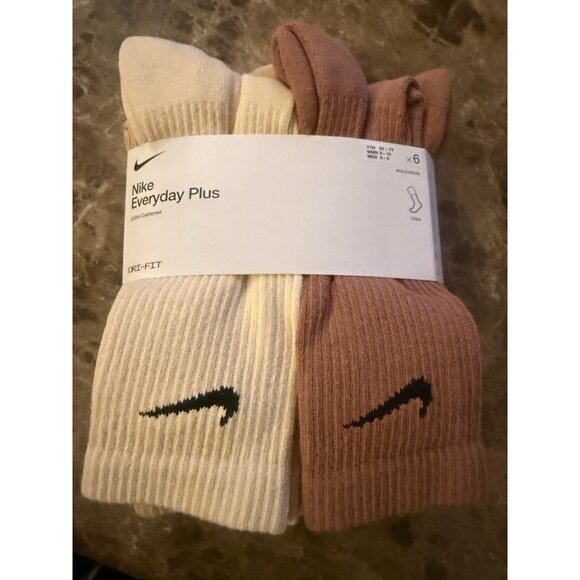 Nike Everyday Plus Cushioned Training Crew Socks 6 Pairs Medium 6-8 SX6897‌-‌904 - Picture 10 of 11